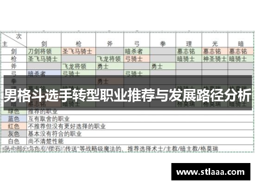 男格斗选手转型职业推荐与发展路径分析